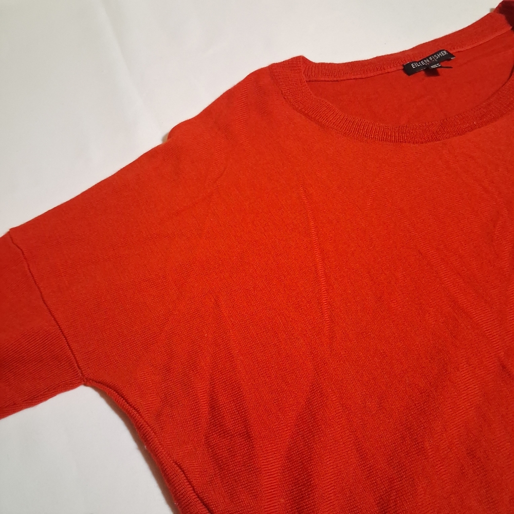 Eileen Fisher Wool‎ Merino Stretch Crew-Neck Sweater Long Sleeve Size PS - Picture 5 of 8